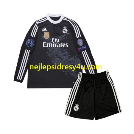 Fotbalový Dres Real Madrid 2014 Retro Dětské Alternativní Dlouhý Rukáv